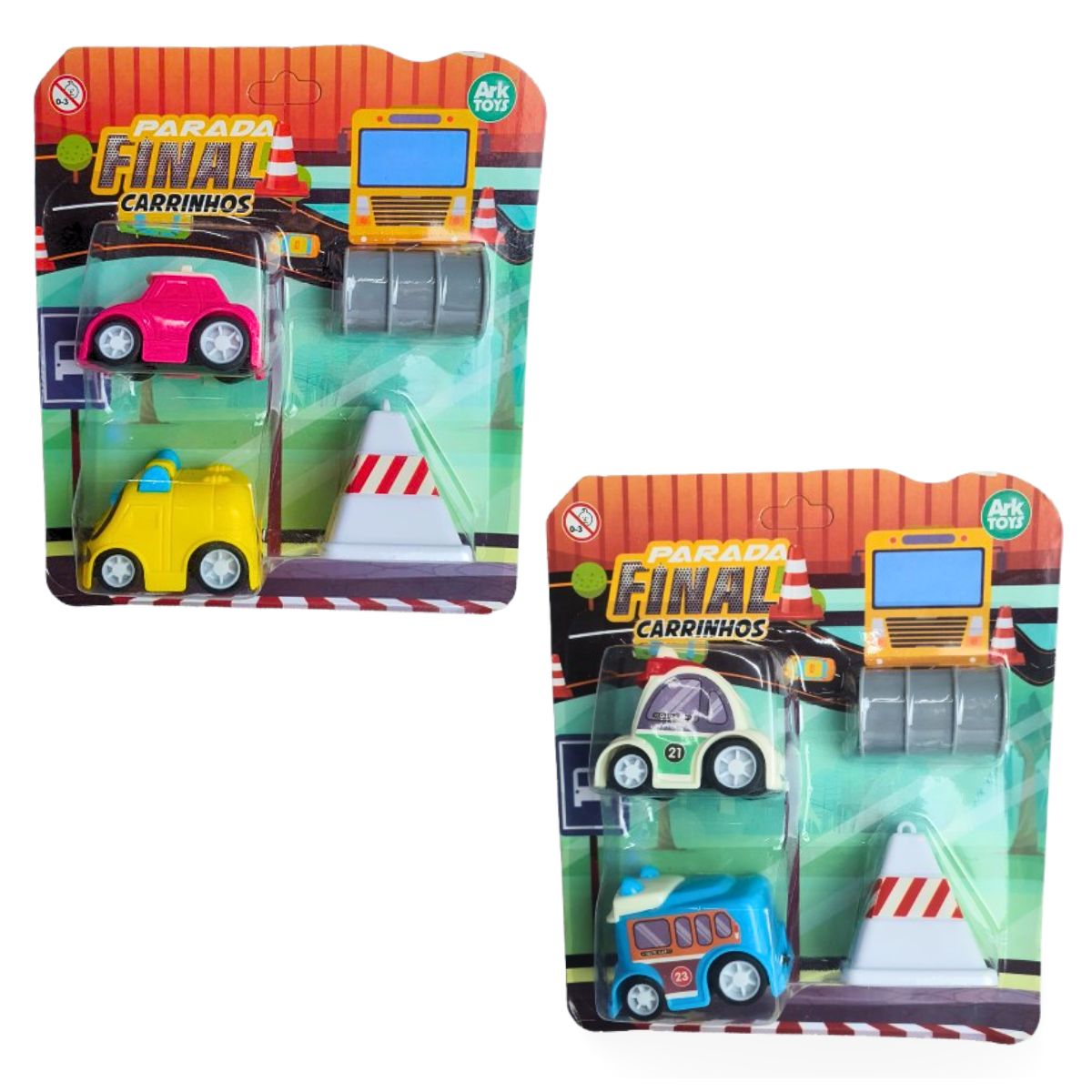 Kit Carrinhos Parada Final Fricção Sortidos - Ark Toys Kit Carrinhos Parada Final Fricção Sortidos - Ark Toys